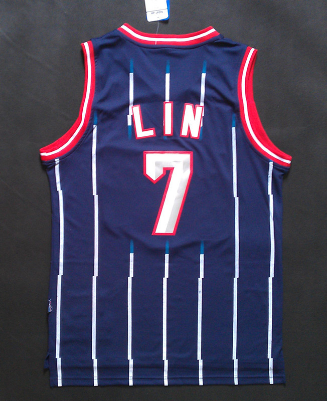  NBA Houston Rockets 7 Jeremy Lin Hardwood Classic Fashion Swingman Blue Jerseys